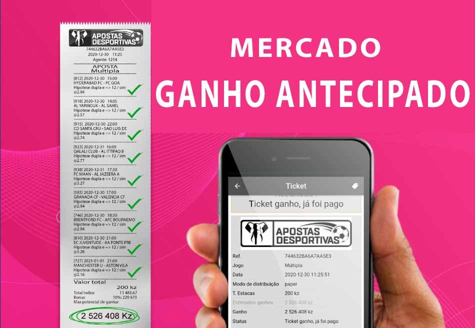 Mercado Ganho antecipado Elephant Bet